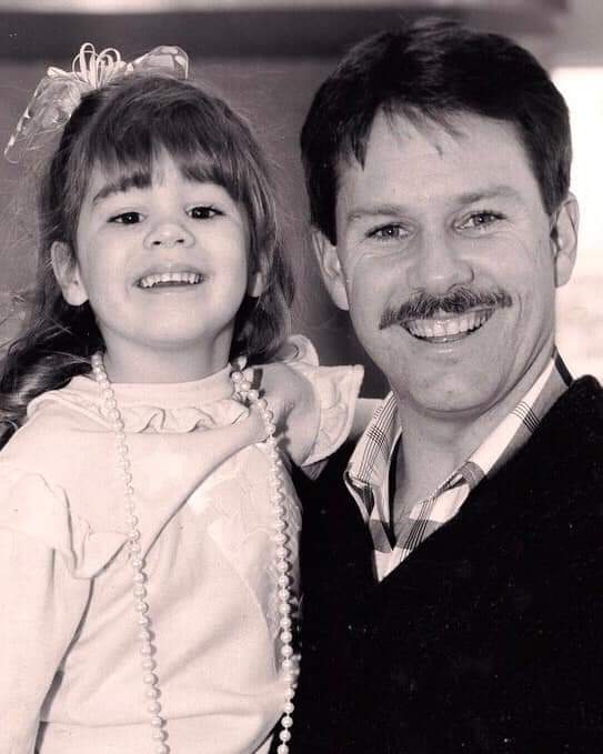 Aly McDaniel with her father